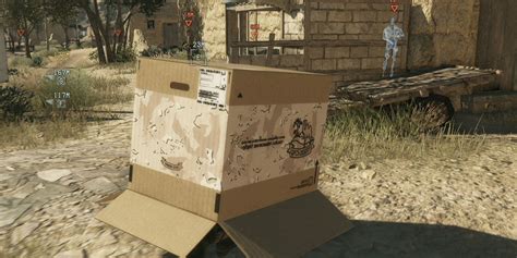 how to use cardboard box metal gear solid 5|metal gear solid box hiding.